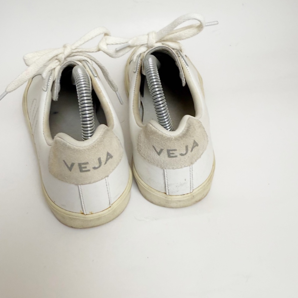 Veja Espiar White Leather Sneakers Size 8 - Picture 5 of 8